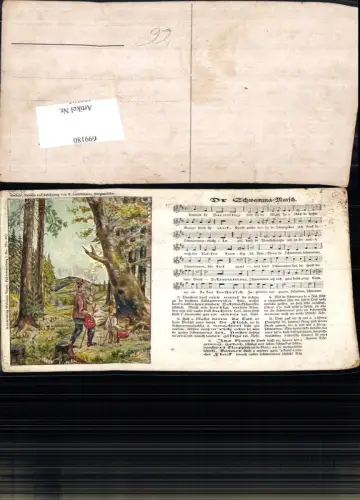 699180 Musik Liedkarte Lied-AK G. Lattermann Morgenröthe Dr. Schwamma Marsch