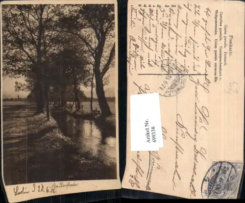 699338 Künstler AK Am Dorfbache Dorfbach St. Grunewald