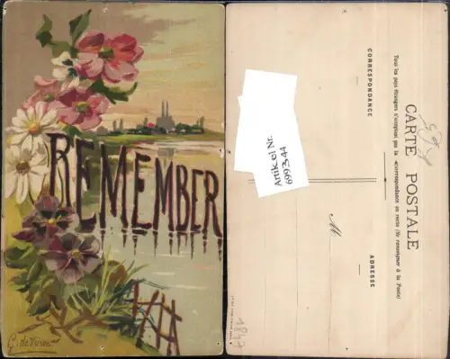 699344 Künstler AK G. de Vuieve Remember Allegorie Mohn Mohnblume