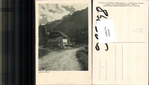 699350 Künstler AK Ignaz Musil Dorf Haus Vor dem Aufstieg pub Ackermann