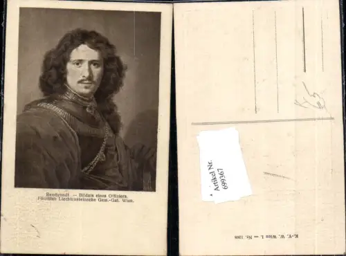 699367 Künstler AK Rembrandt Bildnis eines Offiziers