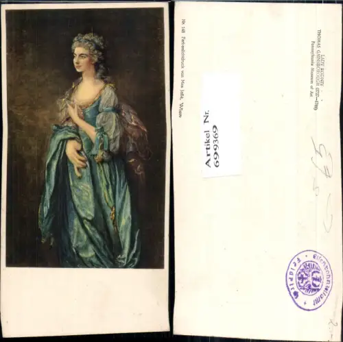 699369 Künstler AK Thomas Gainsborough Lady Rodney pub Max Jaffe Wien 148