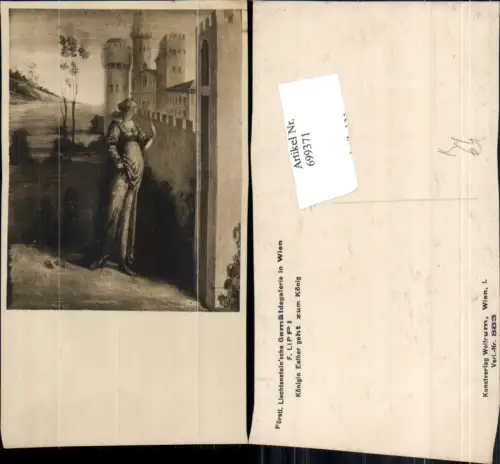 699371 Künstler AK F. Lippi Königin Esther geht zum König pub Kunstverlag Wolfrum 883