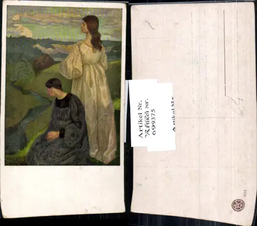 699375 Künstler AK Jugendstil Art Nouveau Frau Frauen
