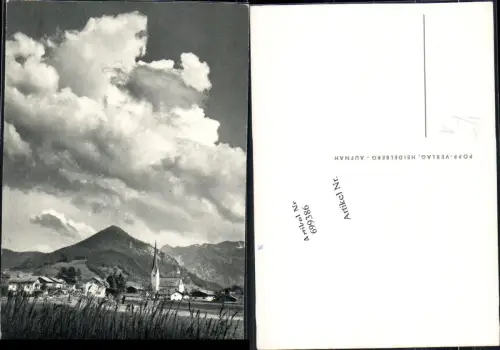 699386 Künstler AK Popp Verlag Heidelberg Glatz Wolken Kirche Seefeld ?