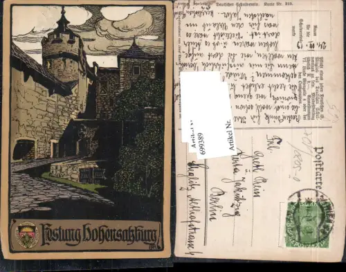 699389 Künstler AK Deutscher Schulverein 310 Hohensalzburg Salzburg