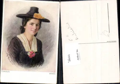 699391 Künstler AK J. Prohazka Zillertalerin Zillertal Mayrhofen Ginzling