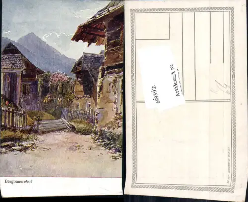 699392 Künstler AK Josef Gerstmayer Bergbauernhof Tirol