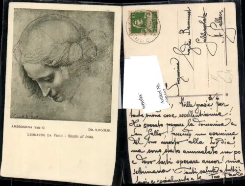 699403 Künstler AK Leonardo da Vinci Ambrosiana