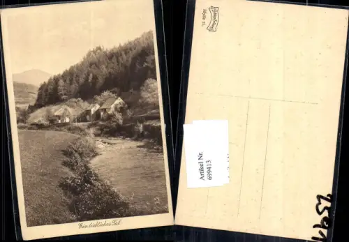 699413 Künstler AK Elchlepp Freiburg im Breisgau Idylle 75 Bach Landschaft
