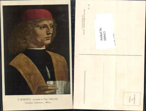 699415 Künstler AK Leonardo da Vinci Milano Musicista