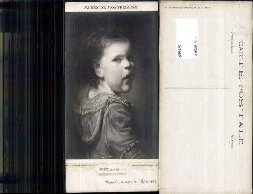 699459 Künstler AK Greuze Jean Baptiste Kind Portrait Musee de Montpellier