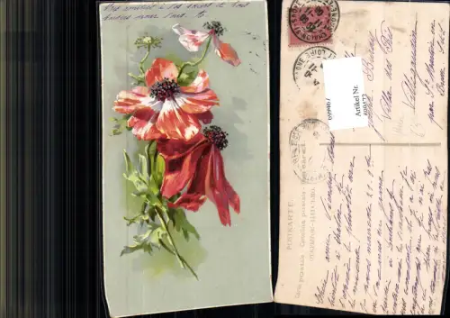 699472 Künstler AK Catharina Klein Mohn Mohnblume pub M. e L. Ser. 115 gel Villegaudin