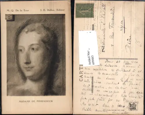 699483 Künstler AK J. E. Bulloz Madame de Pompadour