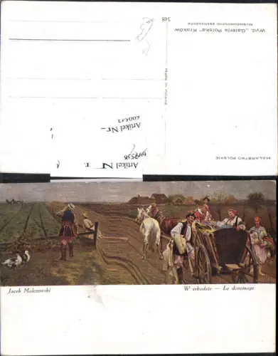 699543 Künstler AK Jacek Malczewski Bauern am Feld Feldarbeit Landwirtschaft
