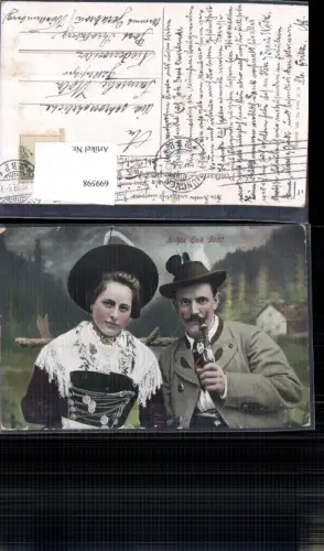 Trachten Tracht Bayern Mann raucht Pfeife gel Niederweiler Schrozberg Gerabronn