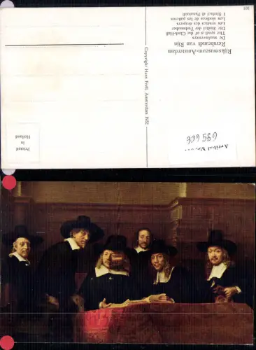 699606 Künstler AK Rembrandt Sindici Tuchmacher
