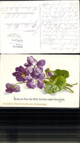 699607 Künstler AK Veilchen Blumen gel Bielefeld
