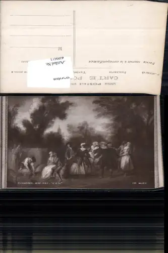 699613 Künstler AK N. Lancret Tanzen Tanz Bauern am Feld