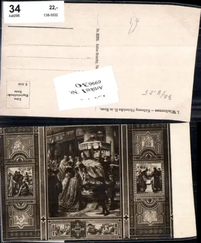 699630 Künstler AK Wislicenus Krönung Heinrichs II. Rom