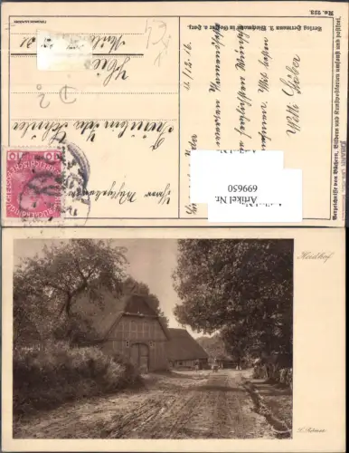 699650 Künstler AK L. Römer Heidhof Dorf Bauernhof pub Wiechmann 223