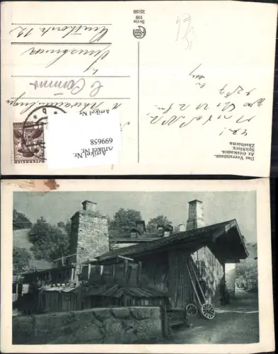 699658 Künstler AK Das Vorratshaus Bauernhaus