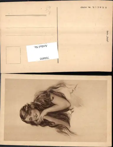 704495 Künstler AK Curt Barber Mädchen Jugendstil Fashion