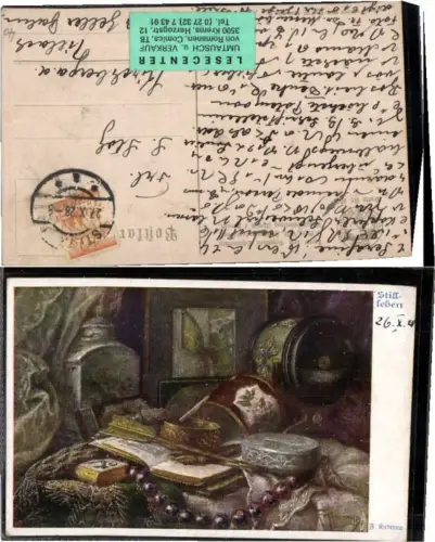 62946,Dt Schulverein 857 F. Kuderna sig Stillleben