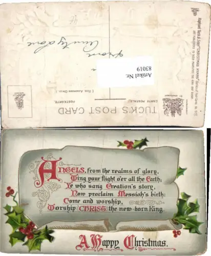 83019,Tuck AK 517 Präge AK Weihnachten Spruch