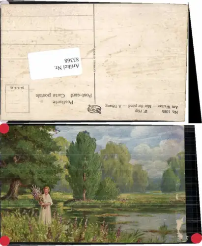 83368,Degi AK 1086 Am Weiher W. Hoy Ölgemälde AK