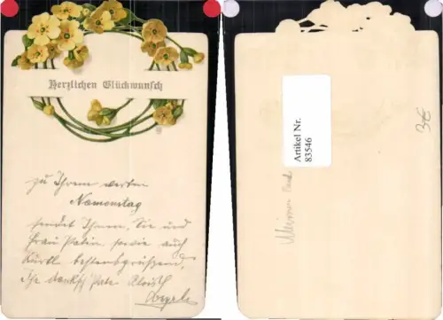 83546,Meissner e Buch Glückwunsch Blumen