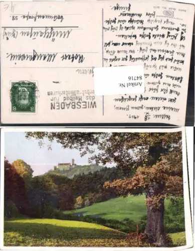 84716,Photochromie Ser. 346-5011 Burg Bäume Landschaft