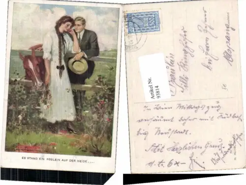 Clarence F. Underwood Pferd Frau Liebespaar Munk 834c - 93814