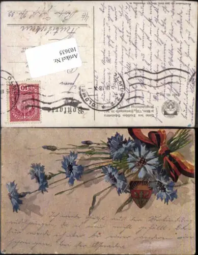 103635,Dt. Schulverein 758 Patriotik Blumen Wappen