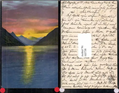 103738,Photochromie 193-3298 Lago di Lugano Sfondo di Porlezza