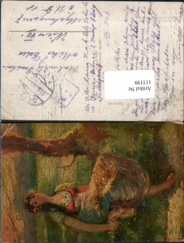 115199,Ölgemälde Imitations AK A.S.M. 489 R. Kominek Frühlingsblume