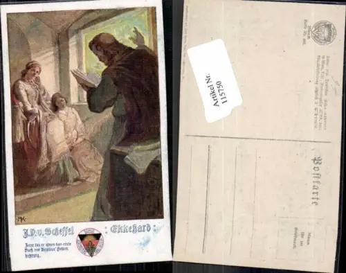 115750,Deutscher Schulverein 493 F. Kuderna Mönch liest aus Bibel