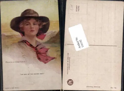 116192,Reinthal e Newman 755 Art Nouveau Jugendstil Frau Hut Hat Glamour