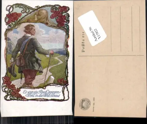 117922,Dt. Schulverein 1063 W.H. Braun Knab zieht in die Welt hinaus