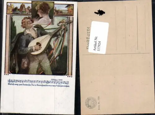 117924,Dt. Schulverein 1238 W.H. Braun Liedkarte Chello Bratsche