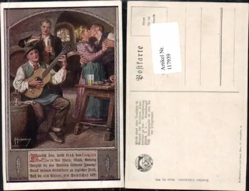 117939,Dt. Schulverein 808 F. Kuderna Wein Gesang Fest Gitarre Kuss