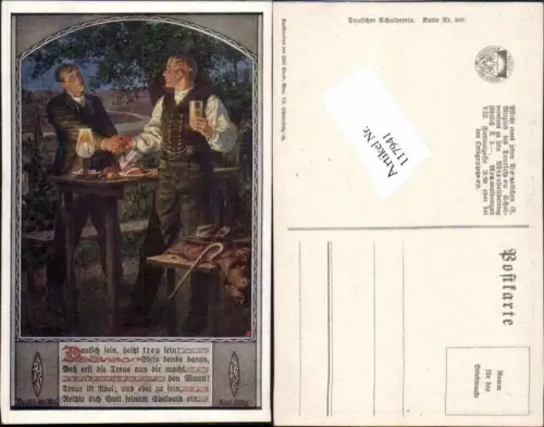 117941,Dt. Schulverein 806 F. Kuderna Wein Männer Essen Deutsch sein heisst