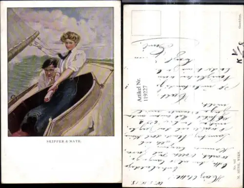 119227,M. Munk Vienne 837 Clarence F. Underwood Skipper u. Mate Paar Segeln Segelboot