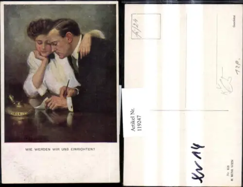 119247,M. Munk Vienne 833 Clarence F. Underwood Wie werden wir uns einrichten Liebespaar Brief