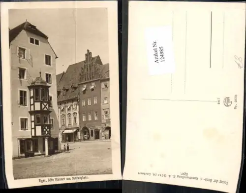 124985,Eger Alte Häuser am Marktplatz Cheb Erker am Haus pub Kilophot 20751