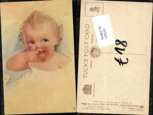 128619,R. Tuck Oilette De Lux 3808 The Golden Age Munel Harris sign Baby