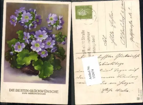 132474,Meissner e Buch Leipzig 3511 Geburtstag Blumen