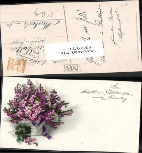 132476,Meissner e Buch Leipzig 2548 Namenstag Blumen