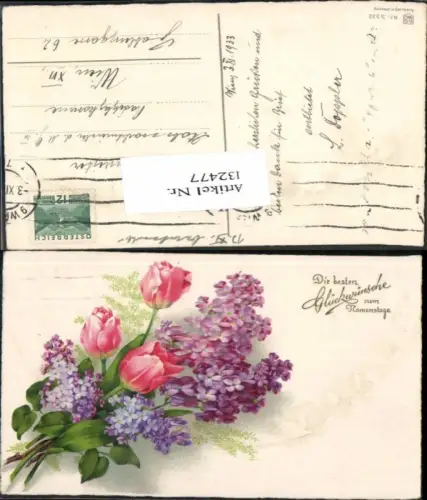 132477,Meissner e Buch Leipzig 3332 Namenstag Tulpen Blumen