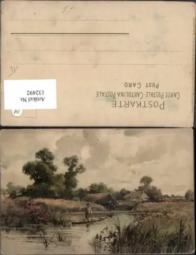 132492,Meissner e Buch Leipzig 1230 Von Wald und Wiese Boot am Fluss